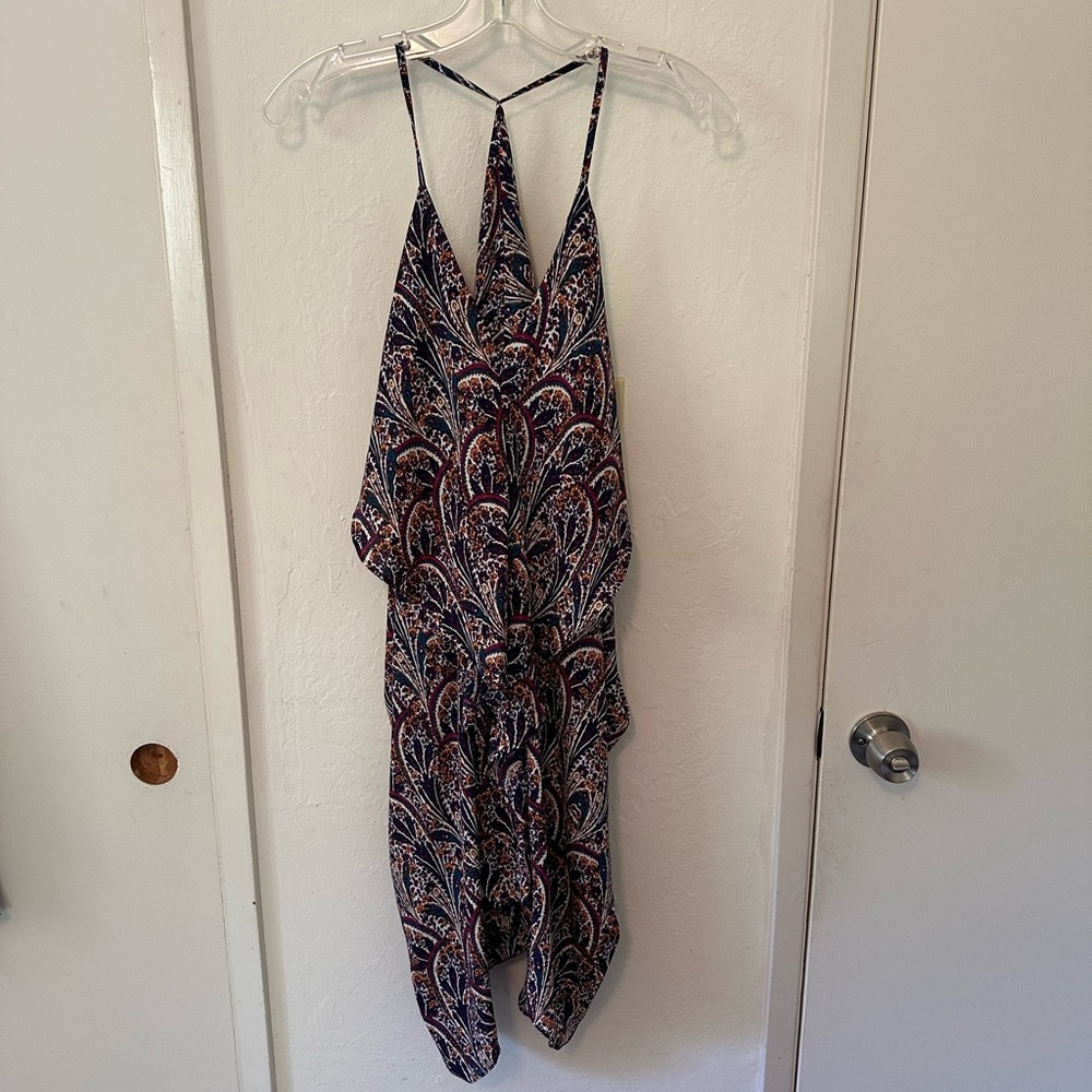 Paisley Print Spaghetti Strap Dress